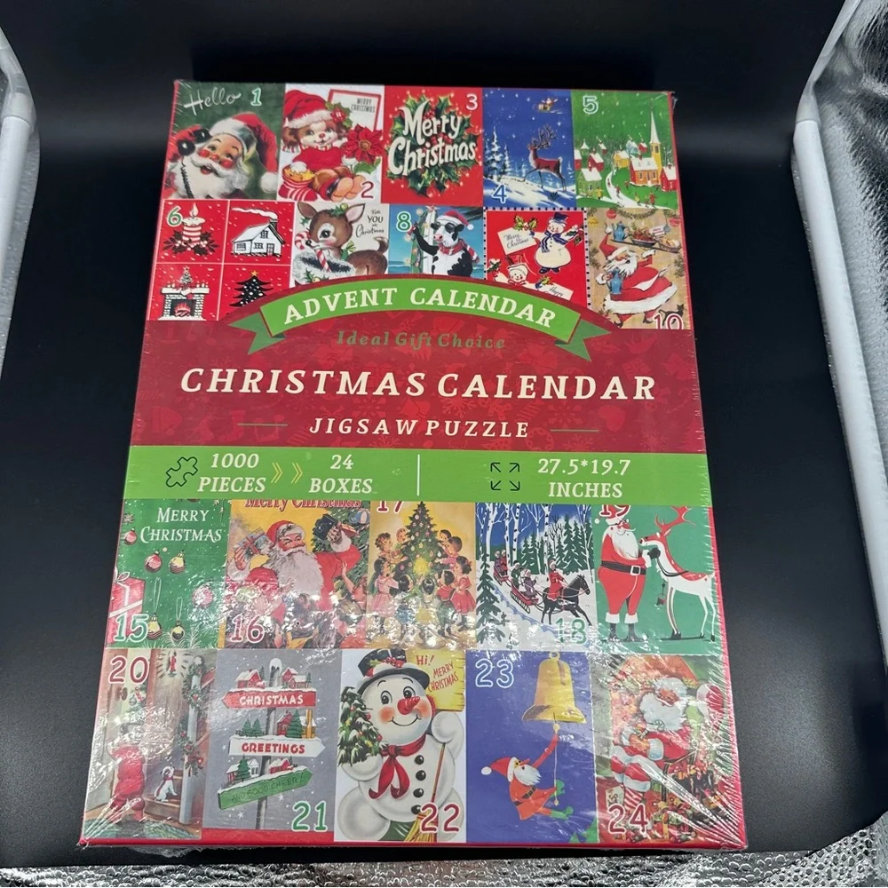 Christmas Advent Calendar Jigsaw Puzzle - Festive Red